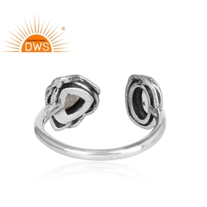 Popular <b>Crystal</b> and Labradorite Gemstone <b>Ring</b> Sterling Silver Designer Antique <b>Ring</b> Jewelry Manufacturer Classic Collection - Product Image 4