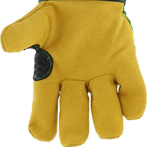 Guantes de seguridad para la construcción XL, cuero de vaca dividido, Palma forrada, impermeable, protección contra el calor, puño de goma para pulgar alado - Product Image 1