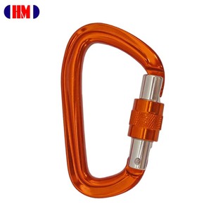 D Shaped 25KN Screw Lock Rock Climbing Carabiner Made Of Aluminum - Product Image 1