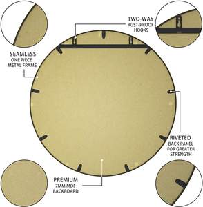 KSN Modern Gold Double <b>Vanity</b> <b>Mirror</b> Unique Circular Beveled Glass Bedroom Bathroom Farmhouse Wall <b>Mirror</b> - Product Image 5