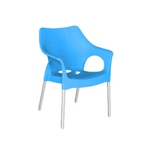 Chaise de jardin en plastique de haute qualité avec pieds en acier inoxydable