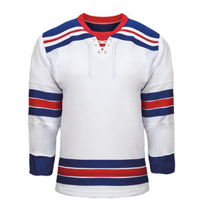Uniformes manufacturés personnalisables de sweat à capuche de hockey sur glace de conception de logo sublimé de polyester d'ouatine - Product Image 3