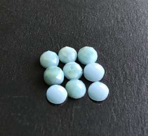 3mm Naturel Larimar Loose Round Rose Cut Cabochon Gemstone Prix de gros Naturel de bonne qualité Pierre Larimar Prix - Product Image 1