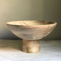 Bol en bois de haute qualité, best-seller, avec pied, décoration de table, bol à salade en bois de manguier pour les festivals et l'usage quotidien