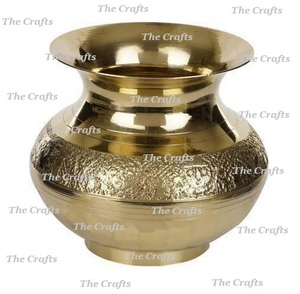 Pot à eau plaqué laiton au design antique de couleur or de qualité supérieure forme ronde décoration de la maison Lota à bas prix - Product Image 6