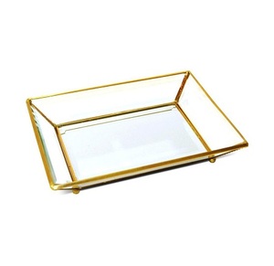 Metal And <b>Mirror</b> Food Serving <b>Tray</b> Highest Quality <b>Rectangle</b> Shape Food Serving <b>Tray</b> For Wholesale Supplier - Product Image 4