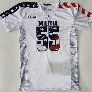 100%, aparejos de fútbol americano transpirables de secado rápido hechos a medida, logotipo bordado de número de nombre de sarga, Fútbol personalizado de talla grande - Product Image 4