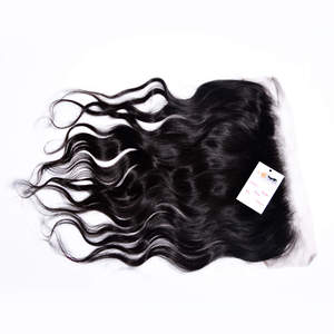 Extensions de cheveux humains Lace Frontal en cheveux vierges péruviens et brésiliens Remy, avec dentelle HD suisse fine et cuticules alignées - Product Image 1