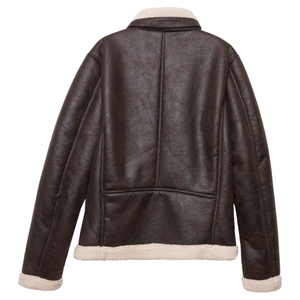 High Street Fashion <b>Men</b> Motorcycle <b>Jacket</b> Winter Puffer <b>Leather</b> Coat Outdoor <b>Brown</b> Biker <b>Jacket</b> Warm Outerwear - Product Image 2