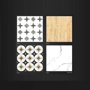 Carrelages de sol en céramique brillante aspect vitrifié de couleur blanche pure 40x40cm - Product Image 1