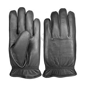 Gants de conduite d'hiver haut de gamme avec doublure intérieure en polaire douce, en cuir chaud, compatibles écran tactile, antidérapants, à doigts complets, unisexe - Product Image 1