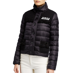 Chaquetas con cremallera para mujer, de alta calidad, estilo Puffer, Color negro, a la venta - Product Image 1