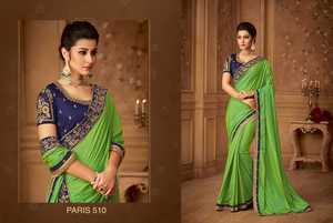 Sari traditionnel indien de style Bollywood avec pièce de chemisier / Sari lourd pour femmes indiennes pour mariage - Product Image 2