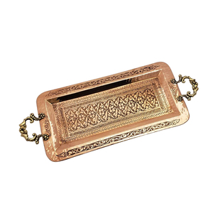 Hôtels de luxe Restaurants Restauration Utilisation Plateau De Service Petit Déjeuner Dîner Plateau De Serveur Plateau Portable Rectangulaire Avec Poignées - Product Image 1