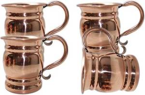 Tazas de té y cerveza de diseño elegante, elaboradas en cobre, conjunto ideal para regalo para Diwali Festival, Navidad, fabricante indio - Product Image 3