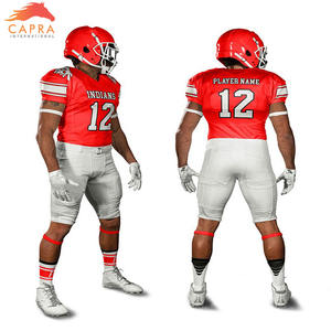 Conjuntos de uniformes de fútbol americano de poliéster 100% de alta calidad personalizados transpirable de talla grande de secado rápido antibacteriano al por mayor - Product Image 6