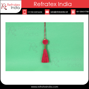 Borla con pompón de Animal, decoración hecha a mano, India - Product Image 4