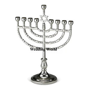 ที่ดีที่สุดการออกแบบตกแต่ง Menorah ยืนเทียนพรีเมี่ยมดูทำด้วยมือความต้องการสูงที่มีคุณภาพสูงที่ขายดีที่สุดยืนเทียนแฟนซี - Product Image 5