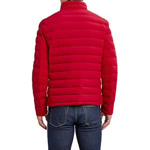 Chaqueta acolchada para hombre con diseño de bloque de color Chaqueta de burbuja para hombre con capucha extraíble y cuello alto - Product Image 5