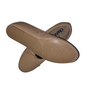 BAIFA ENTERPRISES BE-1010 Chaussures plates de ballet souples 100 % cuir pour femmes, danse latine, personnalisables, confortables, durables, en tissu de coton - Product Image 2