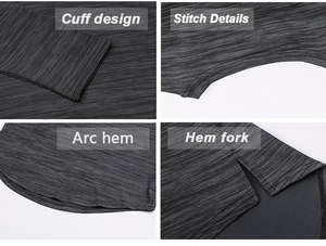 Venta al por mayor de camisetas deportivas de manga larga de compresión personalizadas-ropa deportiva transpirable de secado rápido de poliéster/algodón para entrenamiento - Product Image 6