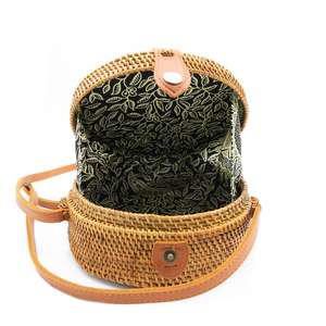 Natural Rattan Shoulder <b>Bag</b> Vintage Style Single Handle Handbag <b>Basket</b> <b>Bag</b> - Product Image 2