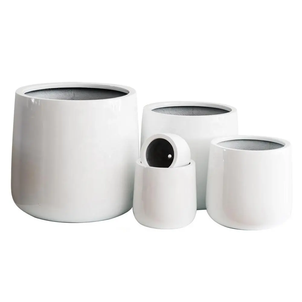 [Ecova shop]-vaso plantador de fibra de vidro, vasos de fibra de vidro, potes de cimento-pote redondo-tigela decorativa