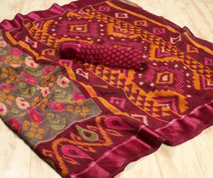 Indian Rich Look Saree último diseñador desgaste del partido boda señoras mujeres desgaste Georgette seda bordado trabajo Sari con blusa étnica - Product Image 5