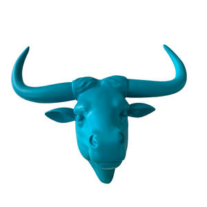 Sculpture <span class=keywords><strong>de</strong></span> tête <span class=keywords><strong>de</strong></span> <span class=keywords><strong>taureau</strong></span> Longhorn en faux taxidermie Mini Greydon - Product Image 3