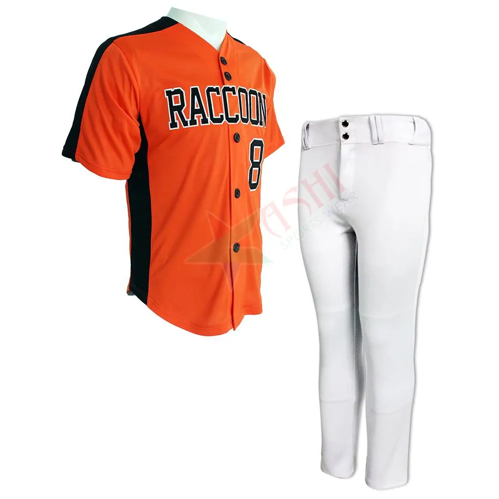 Beliebteste Design Baseball Uniform XL Größe Baseball Trikot und Short Set Blank Anzug Softball Uniform Herren Custom Baseball