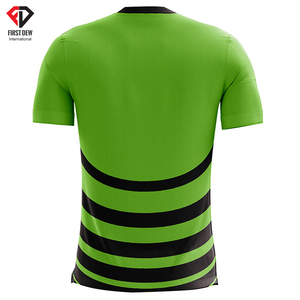 Maillot de football pour hommes, 100% Polyester 3d, couleur unie vert et noir, imprimé par sublimation, prix d'usine, meilleur qualité, vente en gros - Product Image 2