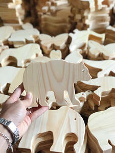 Cheap Decorative Small Animals Wooden Shaped Crafts Set With Hole for Art Wall Hanging - Wood Carving Animals Crafts <b>Decor</b> - Product Image 6