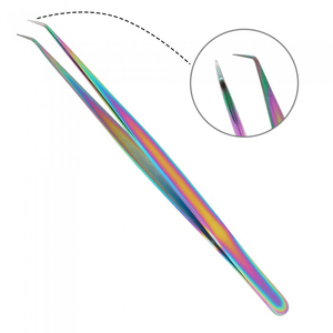 Diamond Grip Plasma Blue Eyelash Tweezers Eyelash Tweezers Display Stand Diamond Lash Tweezers Eco-Friendly - Product Image 2