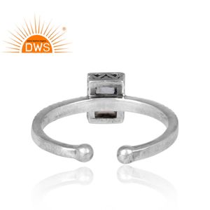 Attractive Blue Topaz Gemstone <b>Ring</b> Jewelry Wholesale Ethnic Design 925 <b>Sterling</b> <b>Silver</b> <b>Adjustable</b> Size <b>Ring</b> Jewelry Supplier - Product Image 4