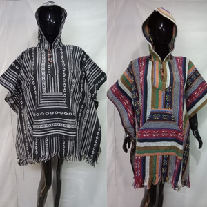 Cotton Dari Small <b>Poncho</b> Jacket Boho Hippie Hoodie Jacket Fashionable Stylish Trendy Item for Unisex Hot Jackets - Product Image 2