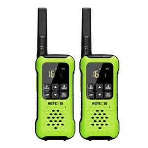 2-Pack License free FRS IP67 waterproof floating walkie talkies two way radios with charging station Retevis RT49P