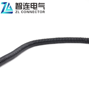 Câble d'alimentation spiralé à 3 conducteurs en cuivre, 450V, isolé PE, avec connecteurs mâle-femelle pour équipement électrique - Product Image 5
