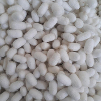 Cocon de soie de mûrier naturel séché teinté jaune sans ver