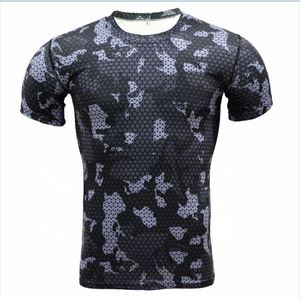 <b>Men</b> <b>Compression</b> Muscle Fit Tops Quick Dry Sublimation Camouflage Printed <b>Men</b> t <b>Shirt</b> on Wholesale Price with Custom Printing - Product Image 4