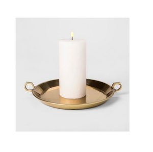 BRASS <b>SMALL</b> TRAY <b>CANDLE</b> HOLDER BRASSWORLD INDIA - Product Image 1