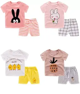 Ropa de moda para niños, Conjunto de camiseta y pantalones cortos de verano, novedad - Product Image 3