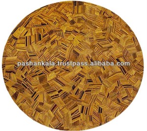 Round Tiger Eye Gemstone Table Tops - Product Image 1