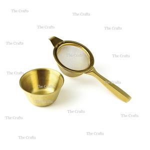 Passoire à thé en laiton couleur argent pour accessoires de cuisine meilleure qualité maison hôtel et Restaurant passoire à thé - Product Image 4