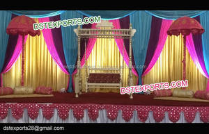 Mehndi เวทีแต่งงานแบบดั้งเดิมของนอร์เวย์,การตกแต่งเวที Mehndi มุสลิมสำหรับคืน Mehndi แบบเอเชีย - Product Image 4