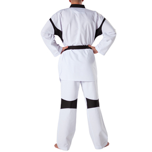 Uniforme d'arts martiaux à col en V avec logo personnalisé, tissu respirant en polyester/coton pour l'entraînement des adultes unisexes - Product Image 2