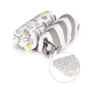 Sábana bajera de algodón orgánico para bebé, Sábana de muselina ajustada para bebé, certificado por GOTS, 100% - Product Image 1