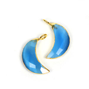 Monalisa-Colgante con forma de media luna, 20X8 piedras preciosas, color azul - Product Image 6