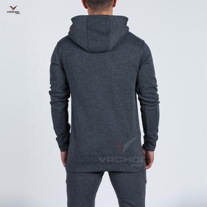 Sweat-shirts à capuche brodés en tricot respirant de haute qualité pour hommes, en molleton uni, grandes tailles - Product Image 2