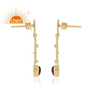Pendientes Colgantes de Plata de Ley 925 con Amatista Natural, Último Modelo 2026, para Mujer, Fabricante de Joyería - Product Image 3