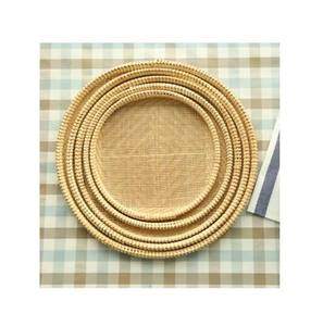 Cesta plana redonda de bambú, enrollador, de Vietnam - Product Image 1